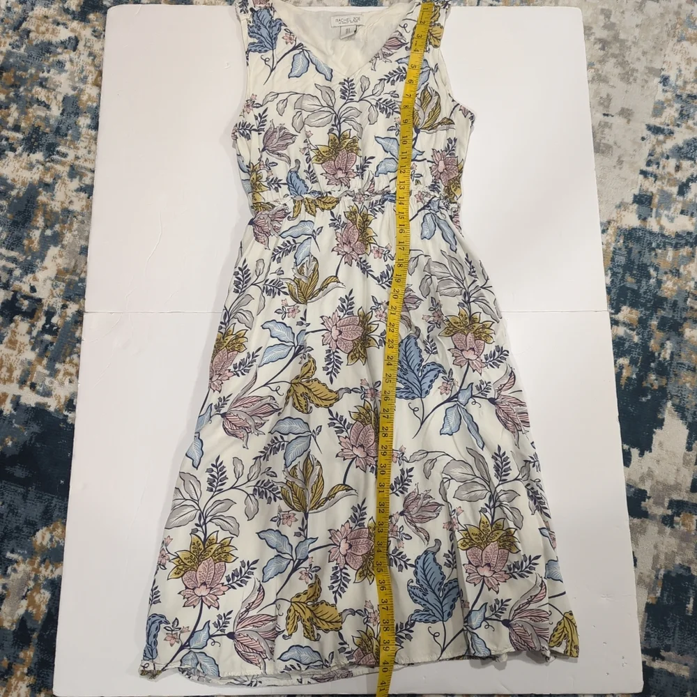 Rachel Zoe White Floral Sleeveless Dress Knee Length Women's 4 Easter Spring - Picture 16 of 16